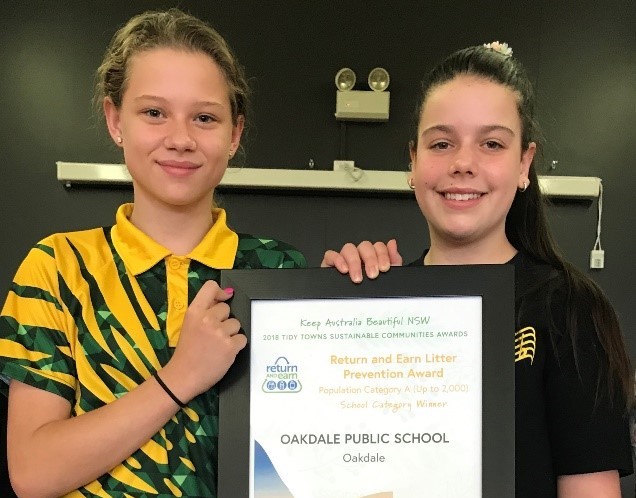 Oakdale Public School wins award - Return and Earn NSW